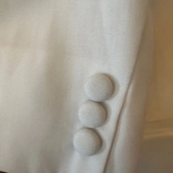 Elegant Vintage White tailored fit linen blazer - Picture 2 of 6